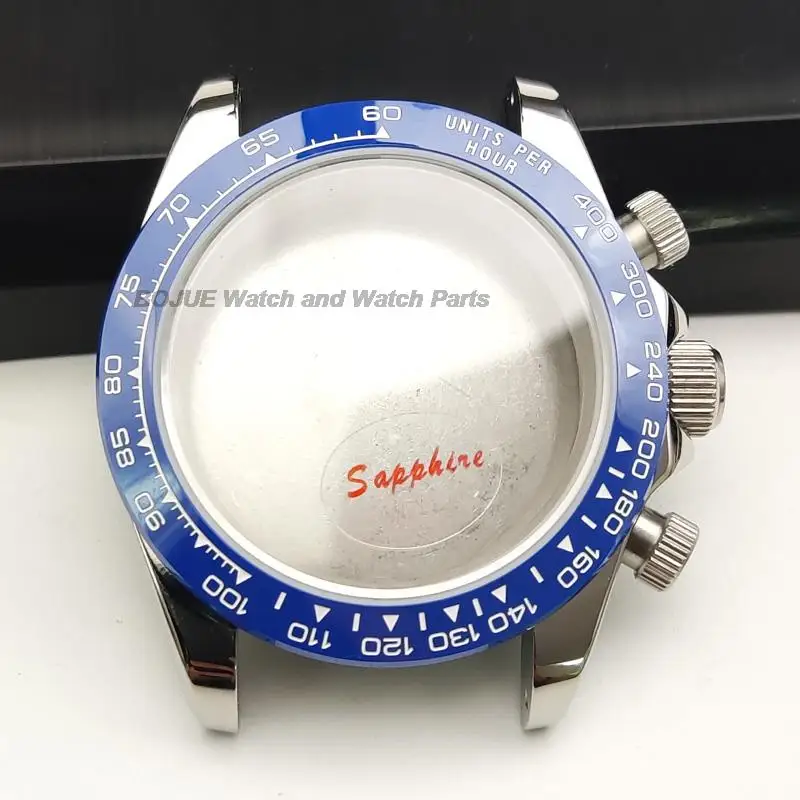 

39MM VK63 Watch Case Quartz Chronograph Watch Stainless Steel Case Parts for Daytona VK63 movement Watch Accessories Replace