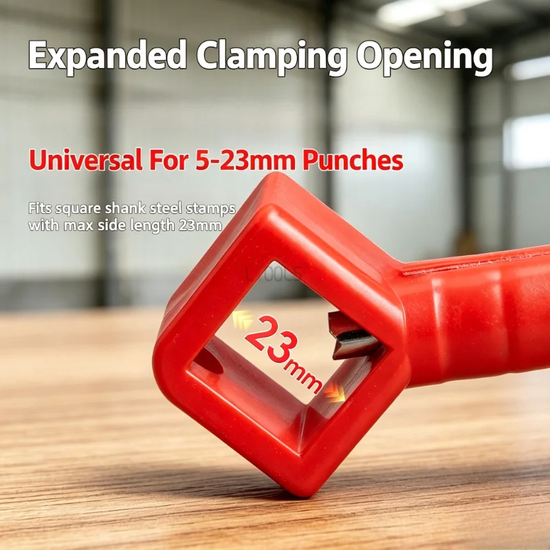 Steel Stamp Letter Holder Punch Drilling Tool Hand Grip Fixing Clamp Safe Striking Handle for Metal Steel Number Letter Stamps