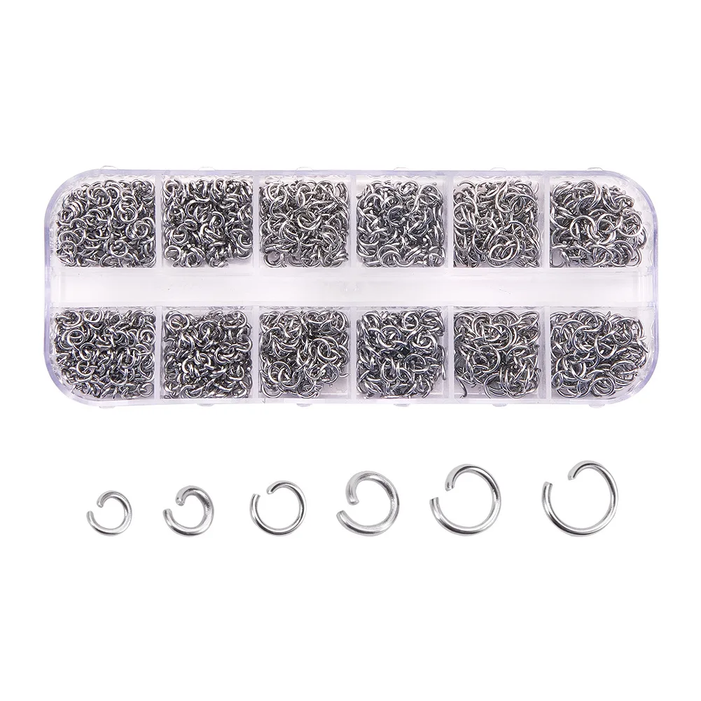 New 4-6mm Mixed 304 Stainless Steel Opening Connection Jump Ring Diy Handmade Accessories Wholesale Jewelry Making Supplies