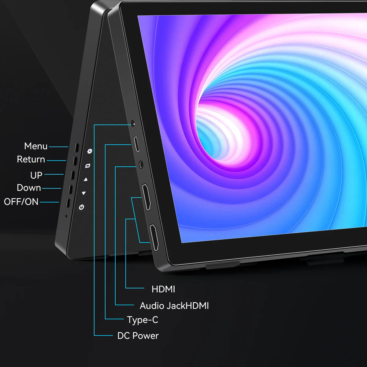 Imagem -04 - Ips hd Touch Monitor Portátil de Jogos Raspberry pi Ps4 Switch Xbox Laptop Compatível com Windows Hdmi 10.1 1920x1200