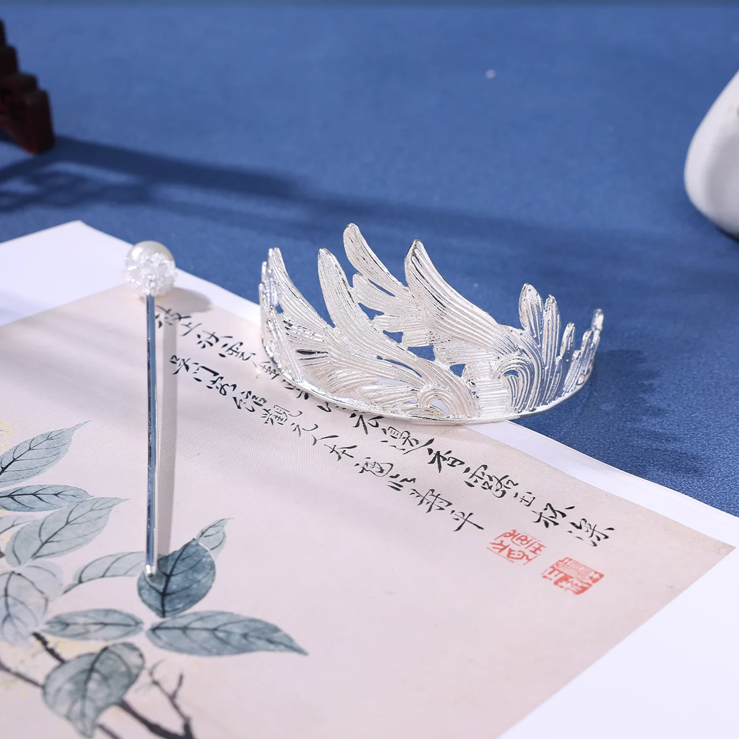 Chinese Style Hair Crown Set Alloy Unisex Hanfu Hair Accessories Metal Crystal Hair Stick Chinese Style Cosplay Parties Tiaras view 4