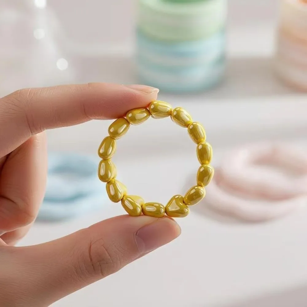1 PCS Heart Beaded Bracelets Heart Shape Design Bangle Style Fashion Heart Bracelet Colorful Beads Womens Jewelry Bangles