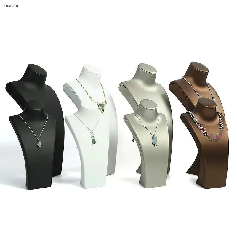 PU Leather Necklace Display Stand Neck Model For Hanging Jewelry Pendants Storage Display Stand For Photography Studio Props