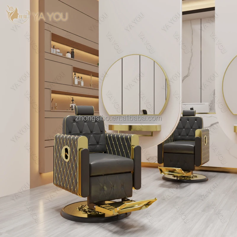 

High Quality High End Hot Sale Inverted Big Pump Barber Chair Can Be Customized Color and logo for Salon Shop