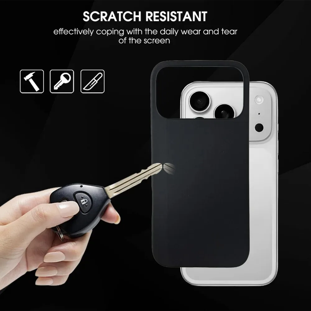 حافظة هاتف غير لامعة لهاتف آيفون 17 17 إير 17 برو مقاومة للصدمات واقية من البولي يوريثان الناعم غطاء خلفي أسود لهاتف آيفون 17 برو ماكس