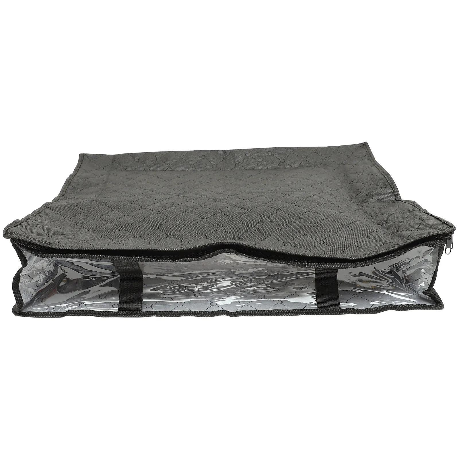 Large Capacity Under Bed Storage Bag Premium Non-Woven Foldable Zippered Storage Bin with Transparent Window for Clothes