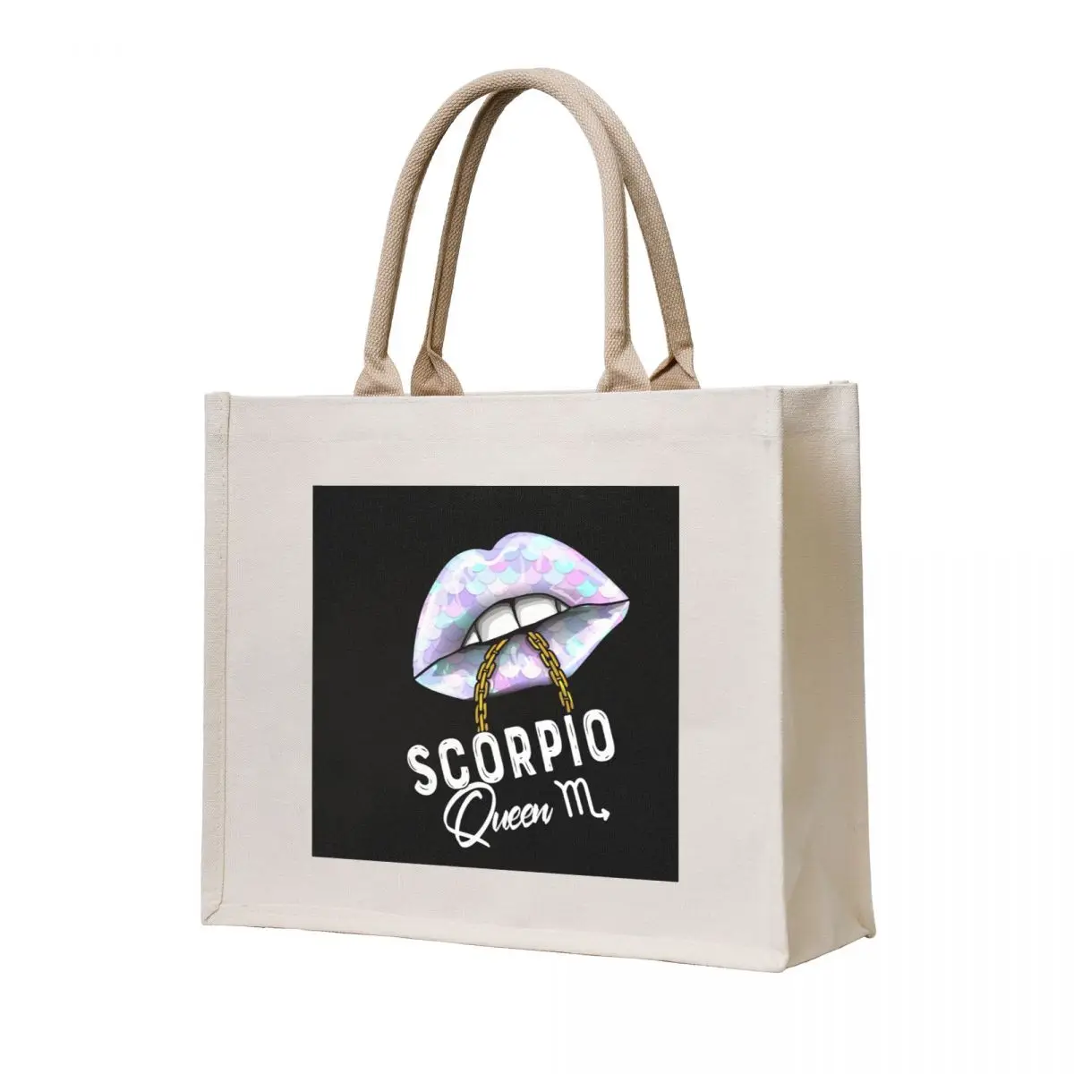 

Mermaid Queen Scorpio Birthday Lips Sassy Sexy Tote Bag shopper bag women canvas large tote bag Shopper
