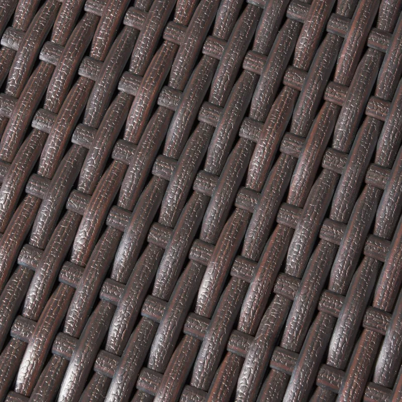 Rattan 26" Square Bar Table Hand Crafted Details  Multibrown Wicker Finish Assembly Required 26 In Deep 26  Wide 40 In High