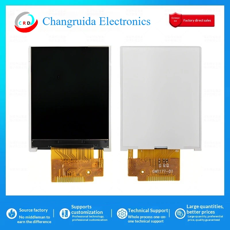 1.77 Inch 128x160 TFT LCD Module SPI Interface ST7735S Driver IC 65K/262K Color Ratio 3.3V