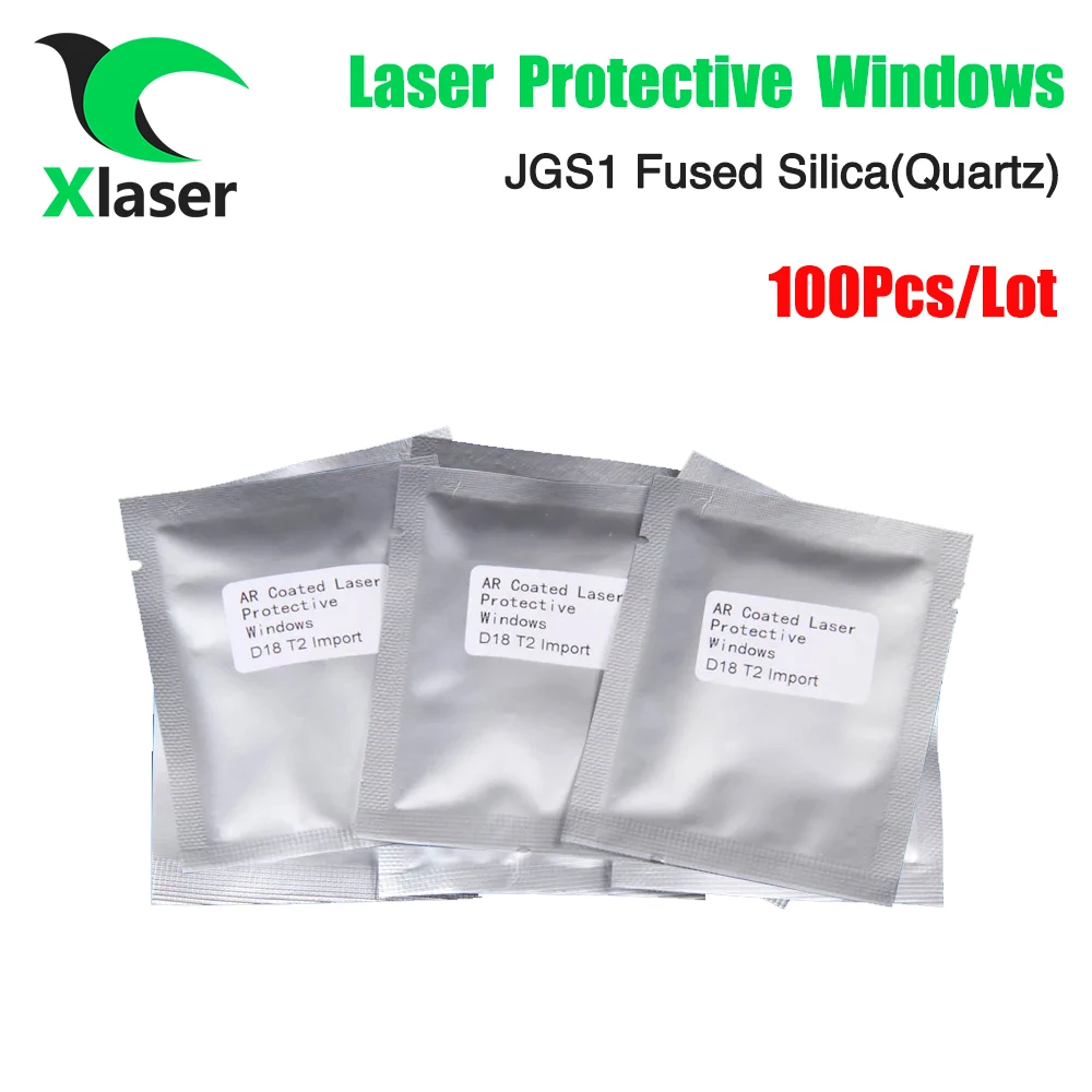 XLaser 100Pcs/Lot Laser Welding Protective Windows 18*2/20*2/20*3/20*4mm For CQWY Sup WSX QiLin HanWei Welding Head 1064nm