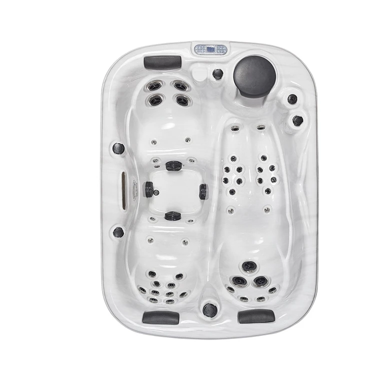 Jacuzzi acrílico para 2 personas a precio de fábrica, pequeña bañera de hidromasaje para interior y exterior, ideal para familias y hoteles.