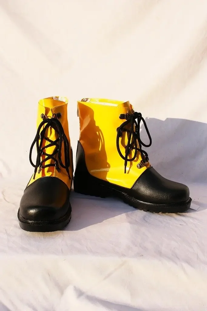 

Final Fantasy X Tidus Cosplay Boots - Yellow Leather RPG Character Shoes, Custom Sizes Unisex Collection