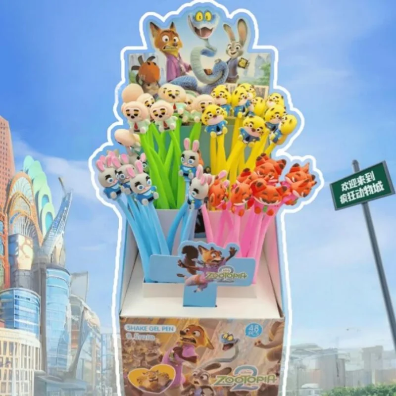 

48pcs/lot Creative Disney Zootopia Gel Pens For Writing Cartoon 0.5mm Black Ink Neutral Pen Office School Supplies
