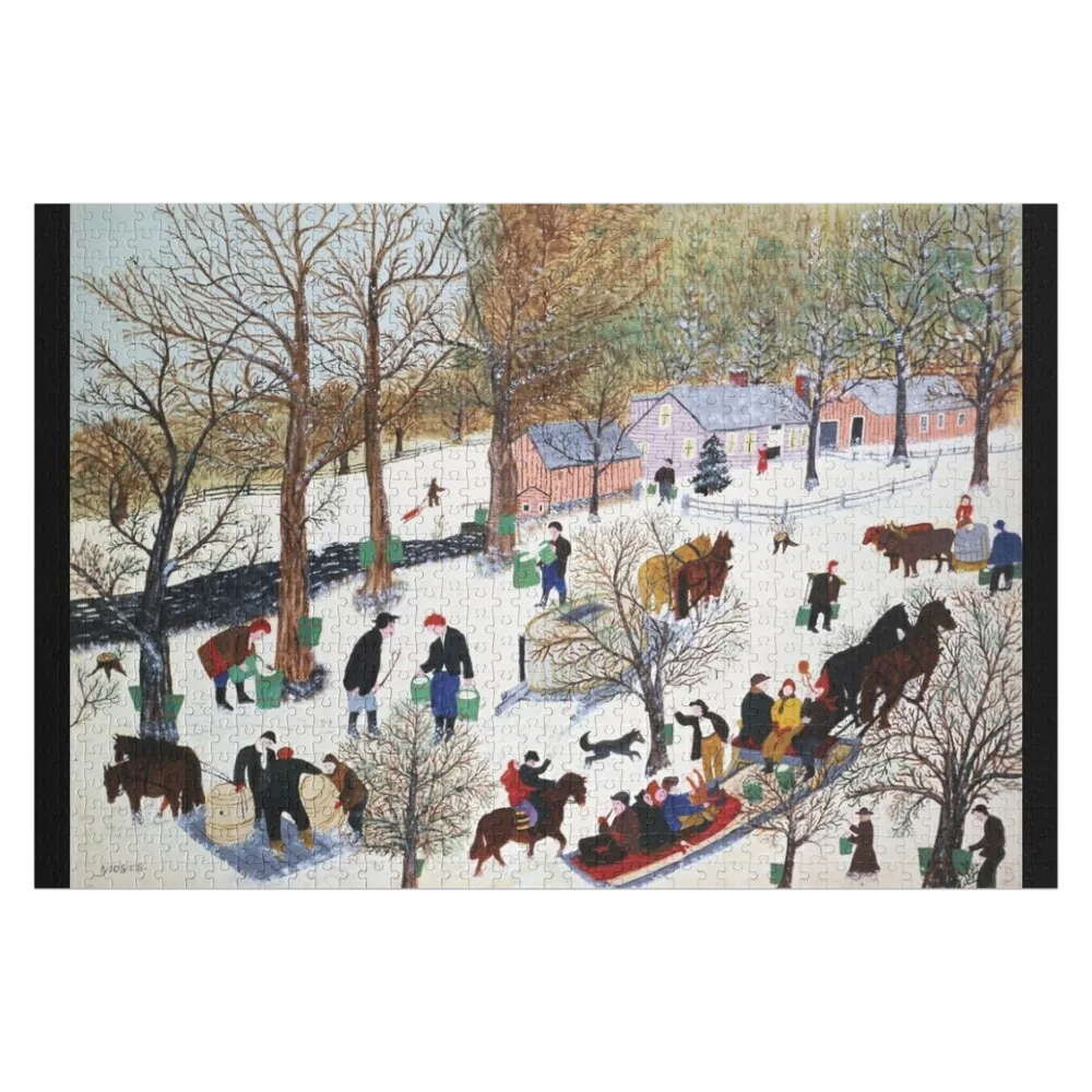 grandma moses Jigsaw Puzzle Wooden Jigsaws For Adults Photo Custom Christmas Gifts Toys For Children Puzzle