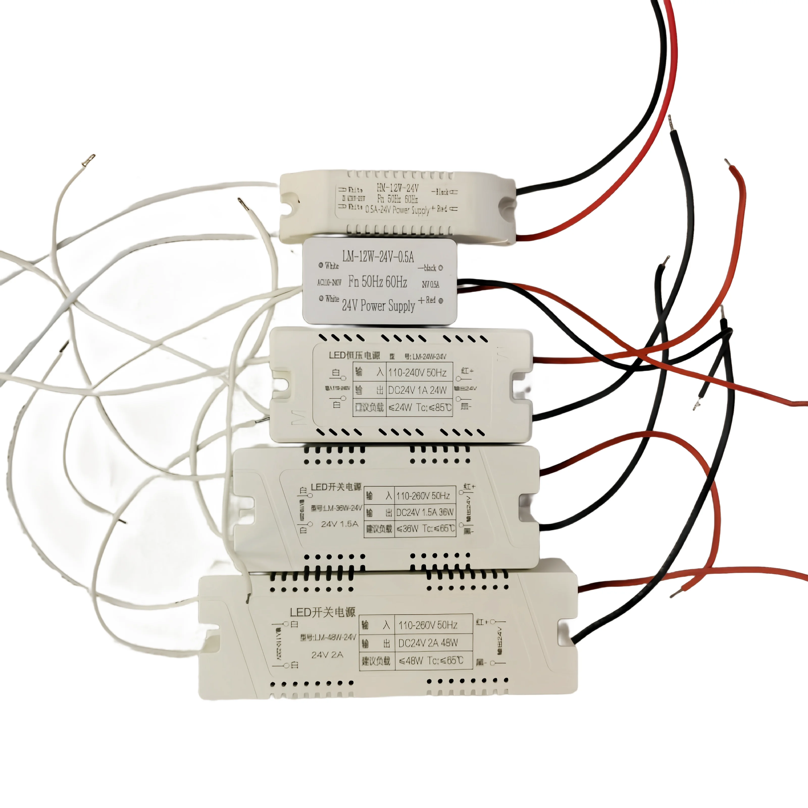 Driver alimentare LED AC110-240V a DC 12W 24W 36W 48W 24 v0.5a 1A 1.5A 2A commutazione AC/DC led power Mini led strip power