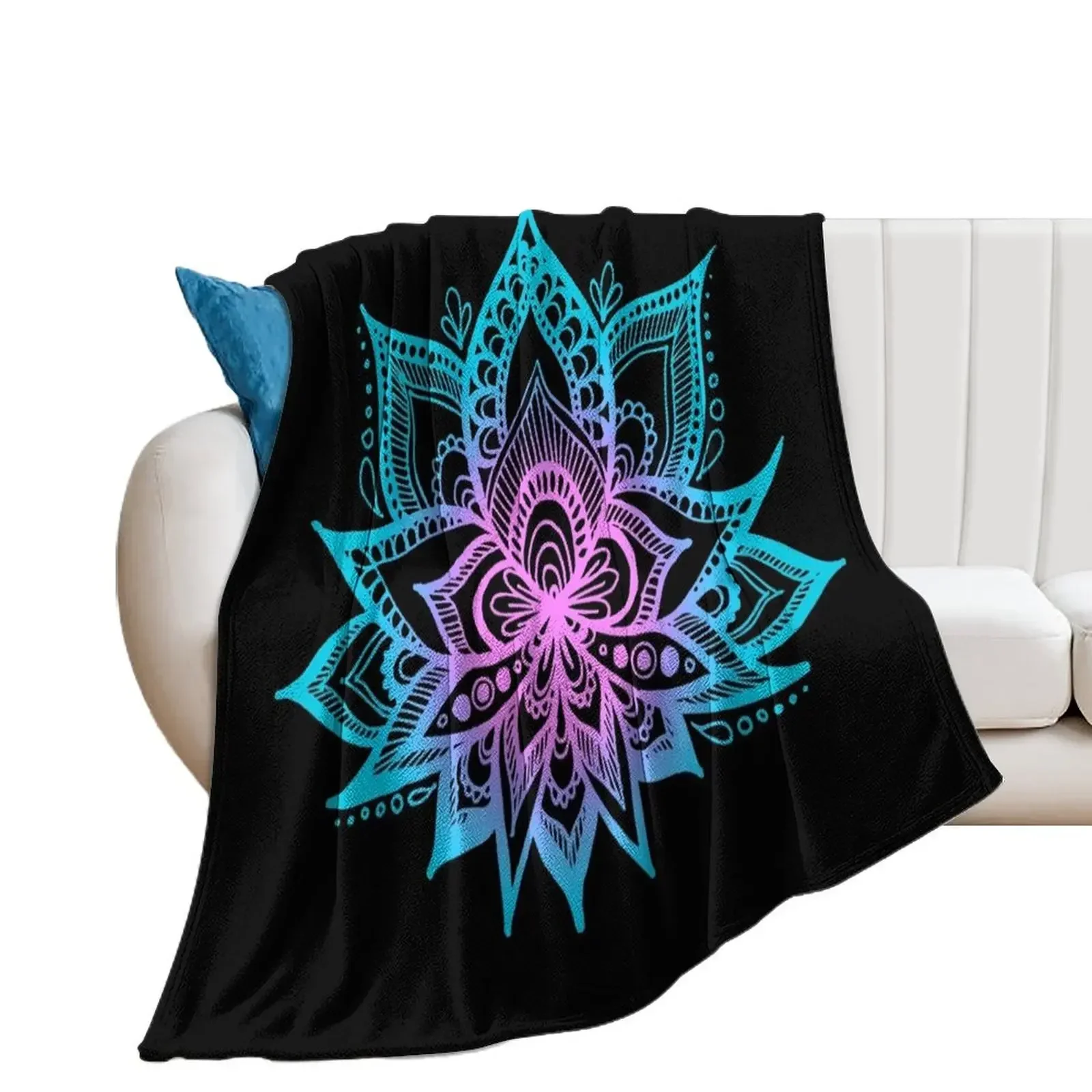 

Pastel Vibes Lotus Flower Throw Blanket Furrys Giant Sofa for babies Blankets