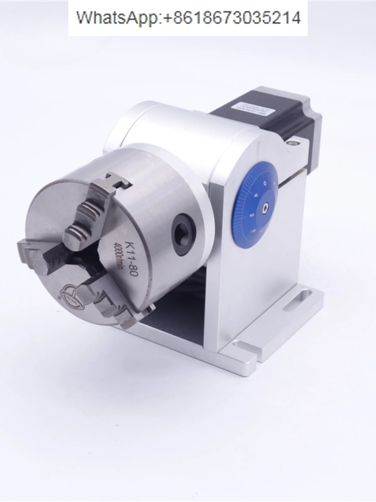 

D80 short laser marking machine rotating motor shaft rotating fixture three-jaw clamping table manual clamping