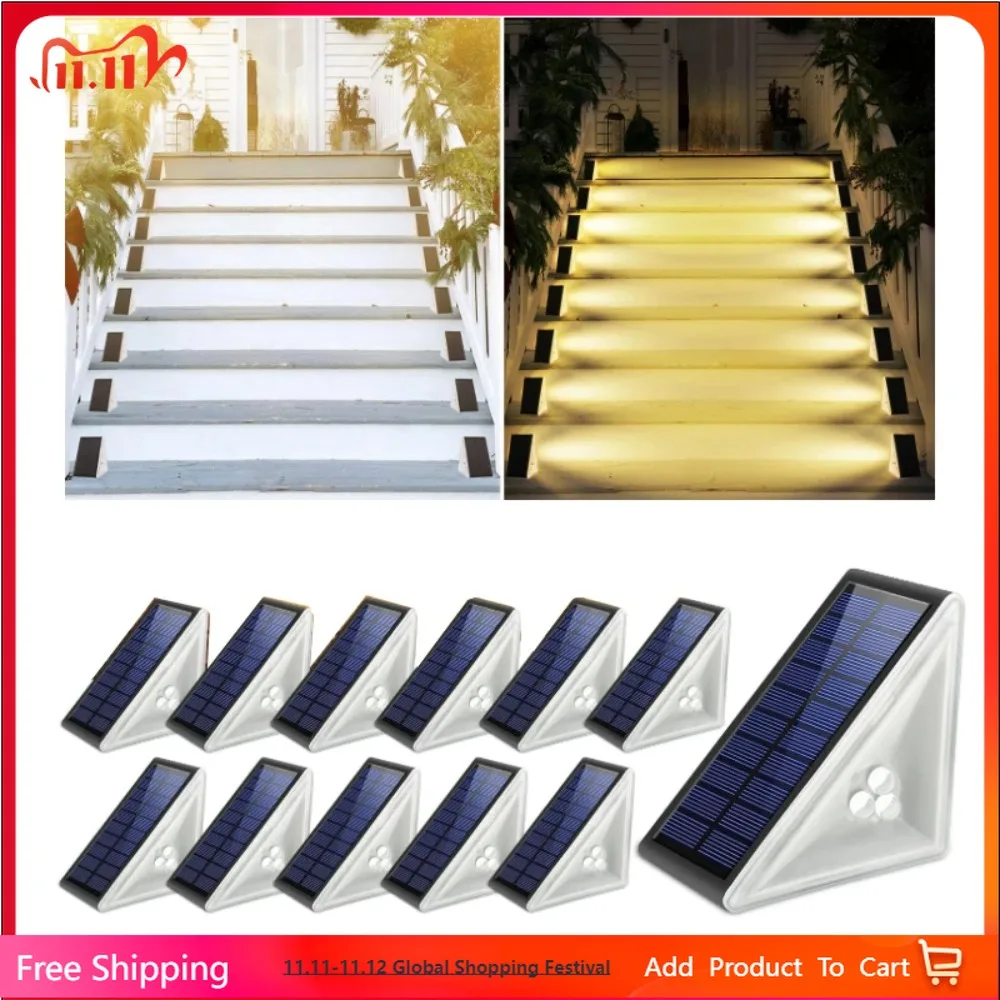 

LED Solar Stair Light Waterproof Outdoor Garden Passage Courtyard Terrace Guardrail Step Light Landscape Light Solar Deck Lamp