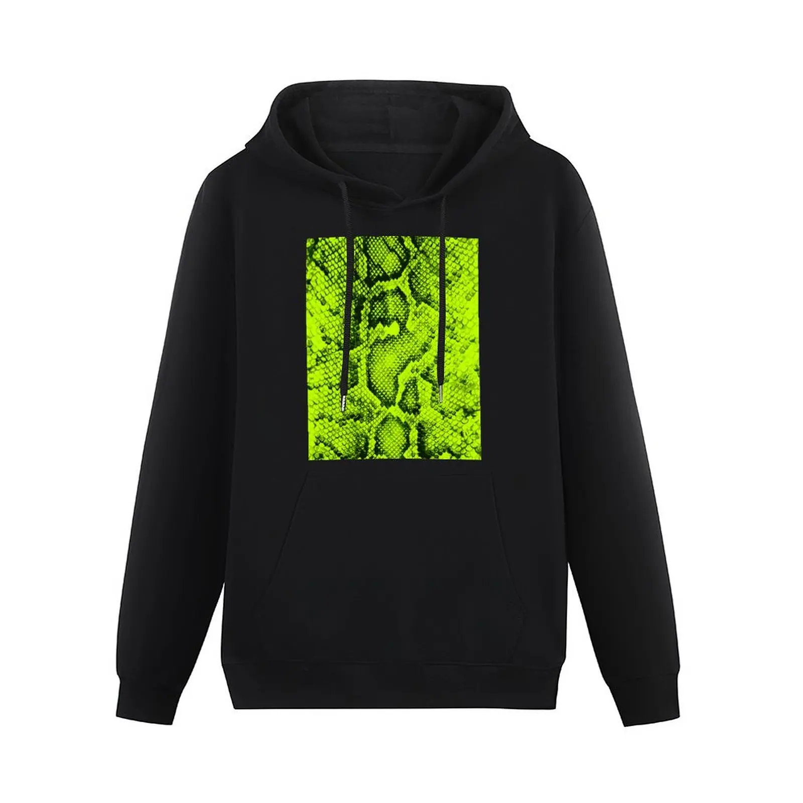 Lime Snakeskin Pullover Hoodie blouse hoodies and sweatshirts new