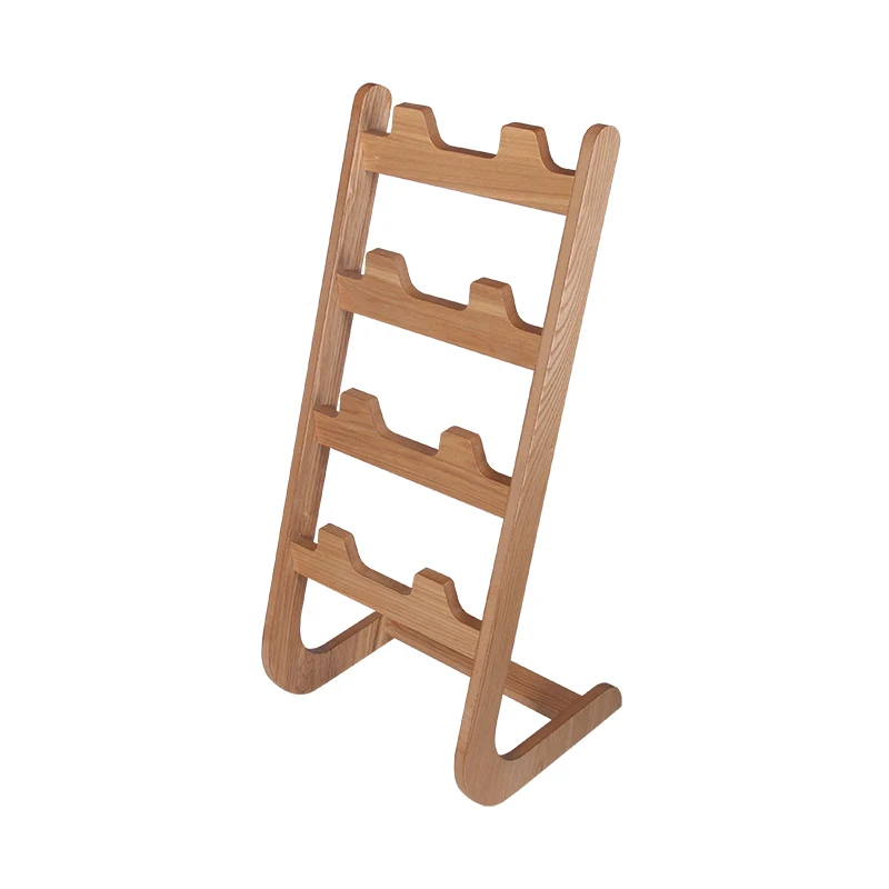 Porte-pantoufles vertical simple multicouche en bois