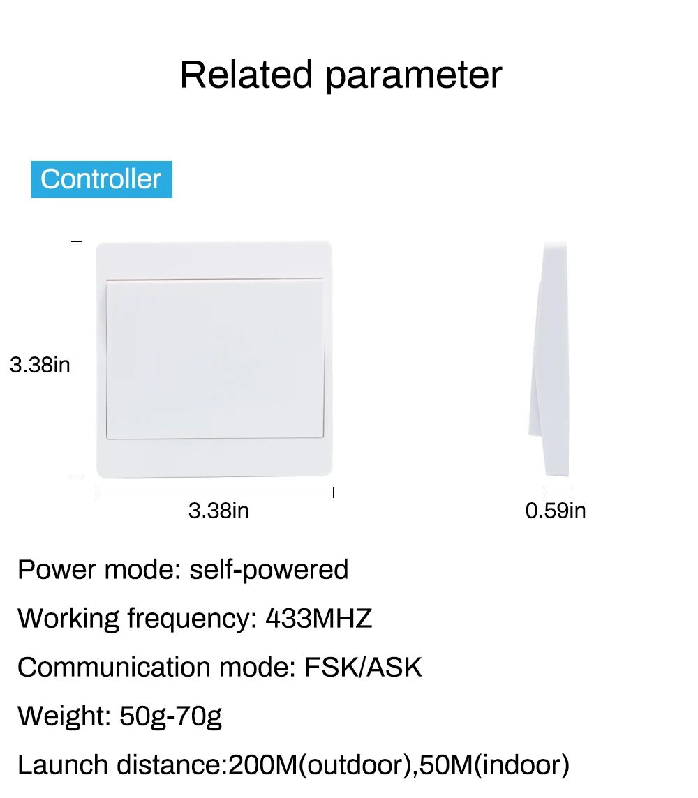 wifi self-electric wireless remote switch cable-free household light random switch controller network intelligent button switch