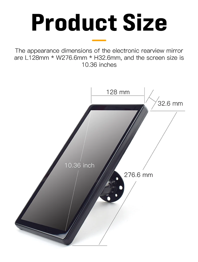 10-inch IPS Screen Rearview Mirror Dash Cam with BSD Ultra-Clear Night Vision Instant Safety Alert for Enhanced Driving Security