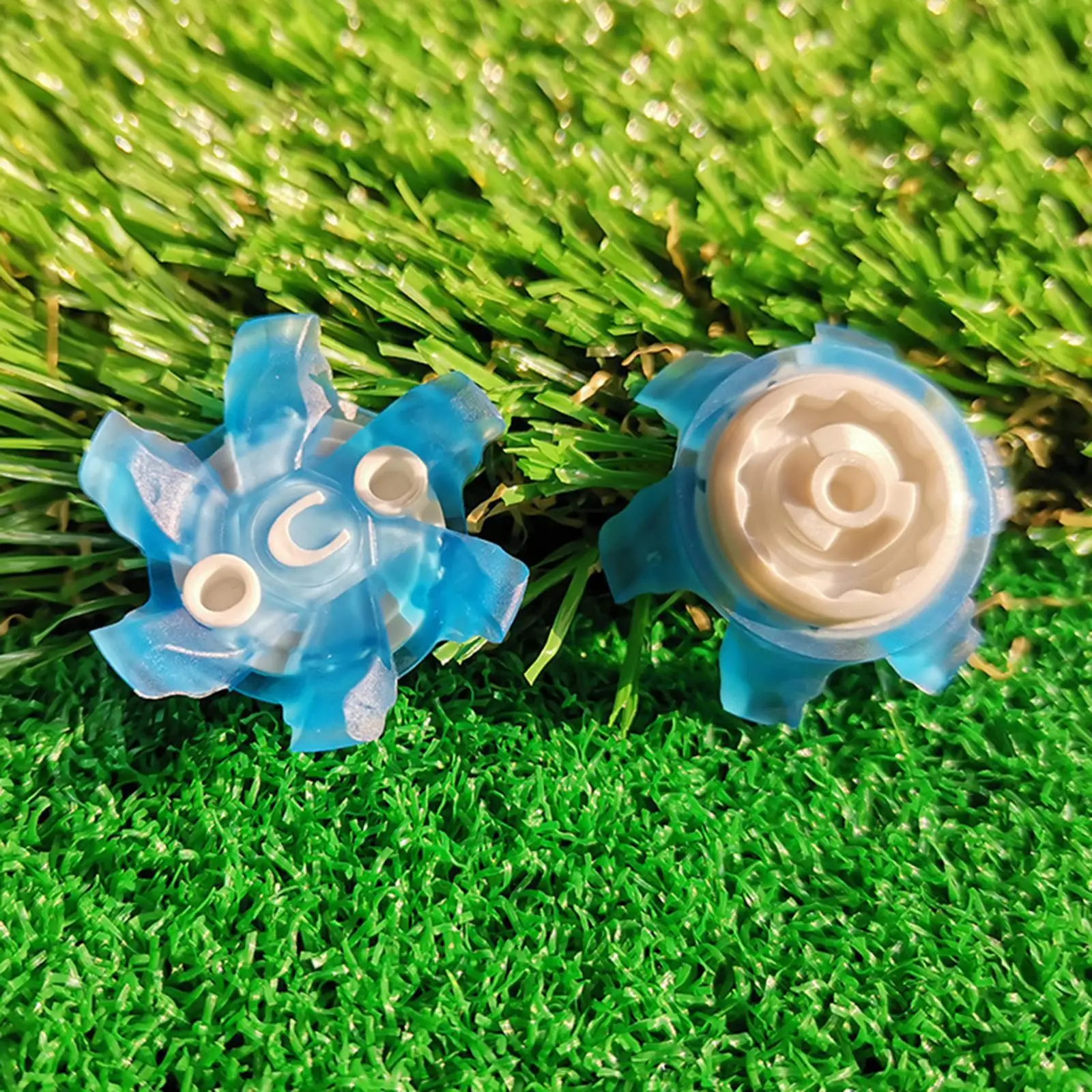 

14Pcs Golf Shoe Spikes Durable Golf Shoe Replacements TPU for Women Men Fast Rotating Spikes Short Teeth with Holes