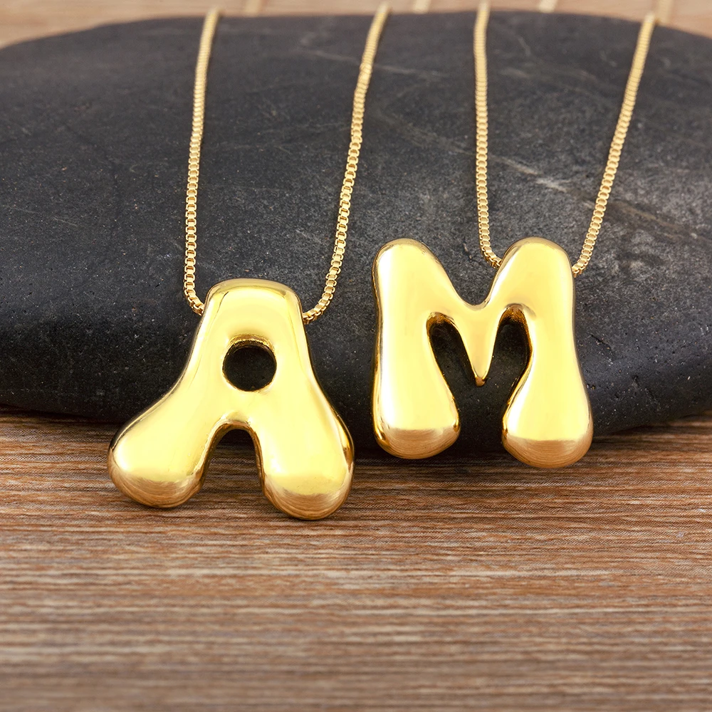 New Personality Design A-Z Letters Charm Pendant Necklace Initials Alphabet For Women Men Fashion Versatile Jewelry Accessories