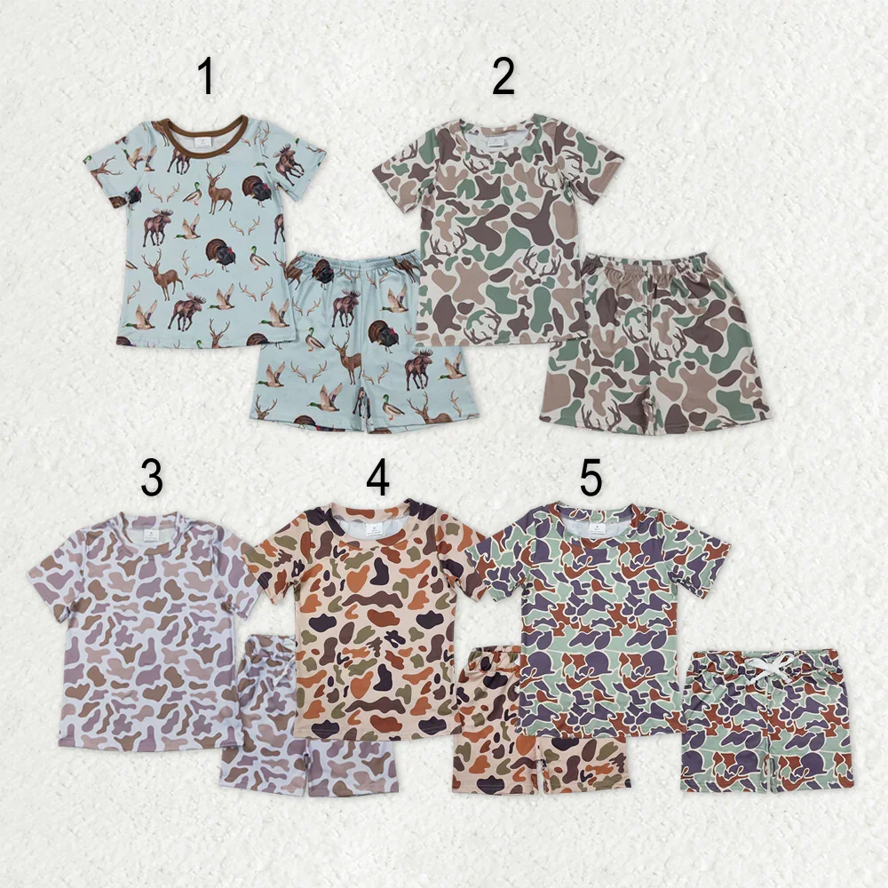 

z1120-14 GSSO1725 Wholesale kids clothes girl Matching camouflage short-sleeved shorts sets Summer Boutique baby girl clothes