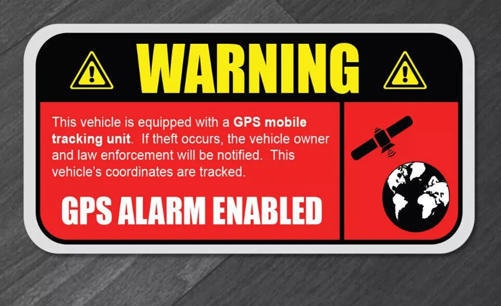 6Pack GPS Tracking Sticker Vehicle Anti Theft Security Window Decal Caution Warning 3x1.5in