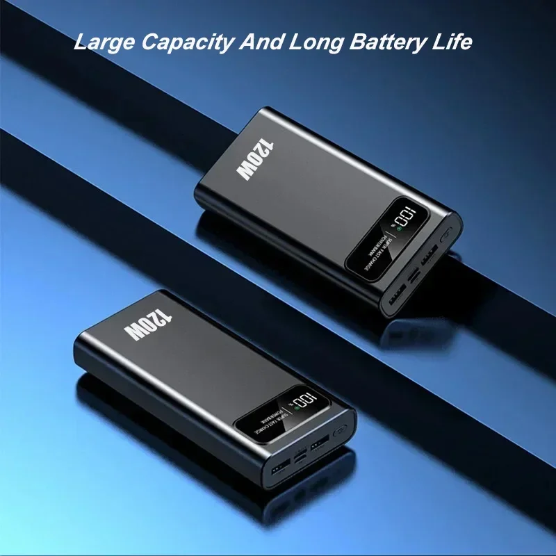 20000mAh Ultralarge Capacity 20000mAh Ultralarge Capacity120W Fast Charging Power Bank  Portable Digital Display