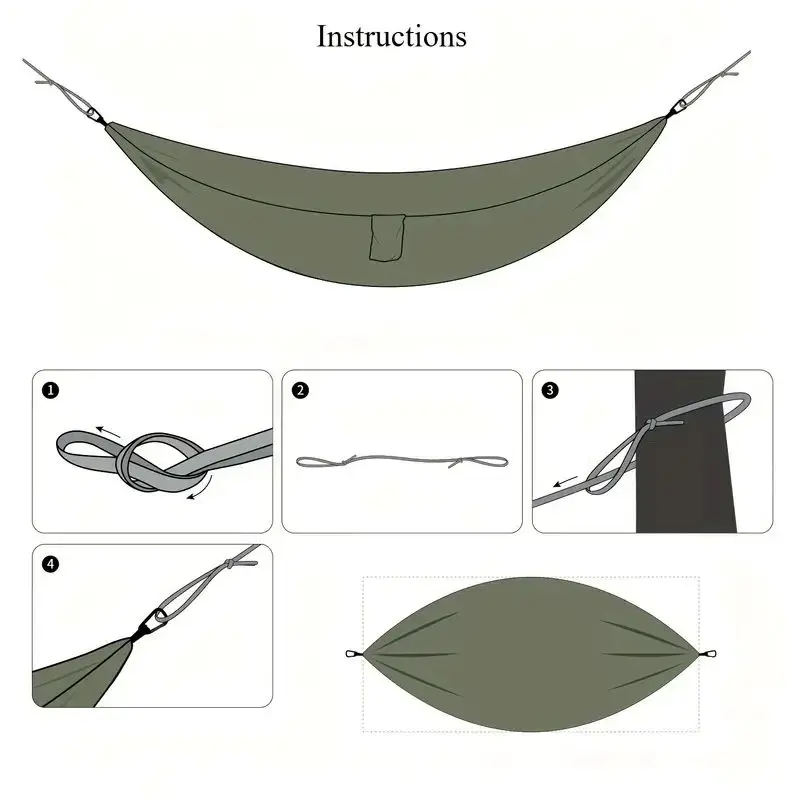 Lightweight and Portable Camping Hammock Durable with Ropes Suitable for Hiking Beaches and Travel Essentials
