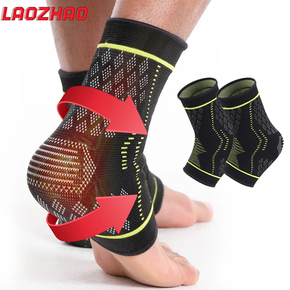 

1 пара компрессионных рукавов для лодыжки для мужчин и женщин — растяжение лодыжки, подошвенный фасциит — дышащий и легкий для бега в тренажерном зале