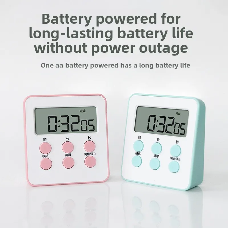 Pengatur Waktu Layar Besar Multifungsi Pengatur Waktu Memanggang Dapur dengan Pengatur Waktu Jam Stopwatch Pelacak Waktu Penjaga Waktu