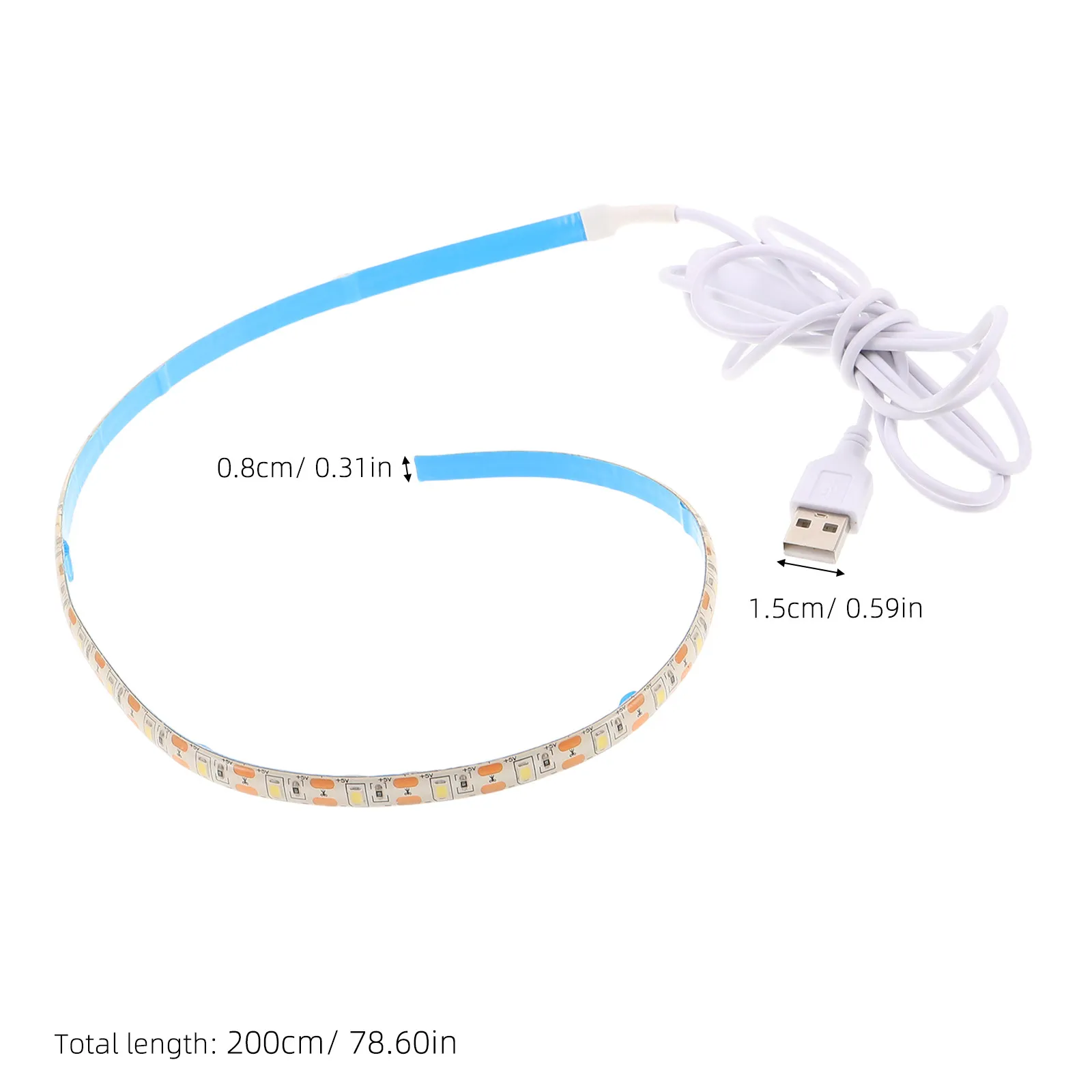 50Cm USB Leak Detection Light Strip Flexible LED Woodwind Instrument Repair Tool for Saxophone Clarinet Flute Oboe Leak Test