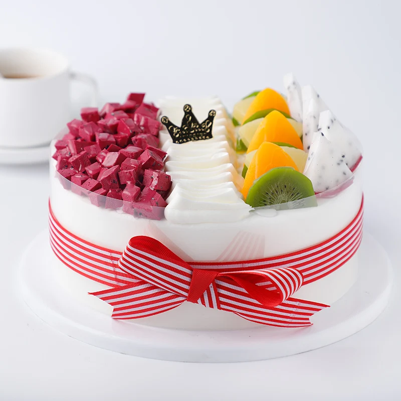 European Style 6/8/10/12 Inch Fruit Birthday Cake Model Window Display Samples Silica Gel Simulation Cake Decoration Fake Cake