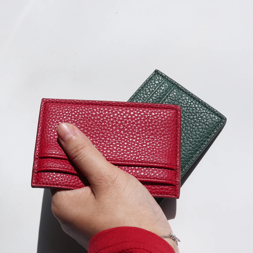 Benutzerdefinierte Name Slim Card Wallet PU Leder Gravierte Initialen Luxus Design Kartentasche Personalisierte Frau Mann Geldbörse Großhandel Geschenk – Detail 11