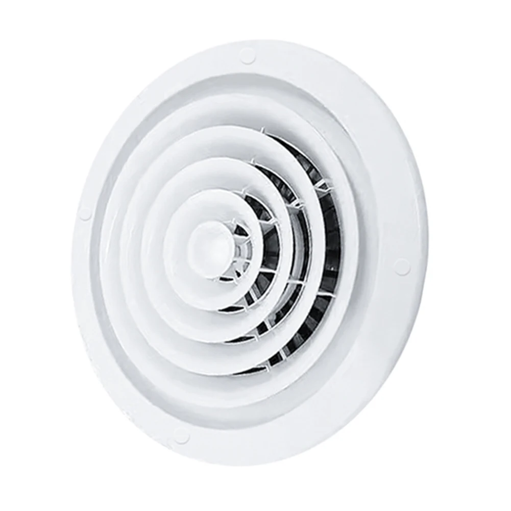 Round Air Ventilation Cover Adjustable ABS Ducting Solution for Indoor Use Wall or Ceiling Mounted for Convenient Air Flow