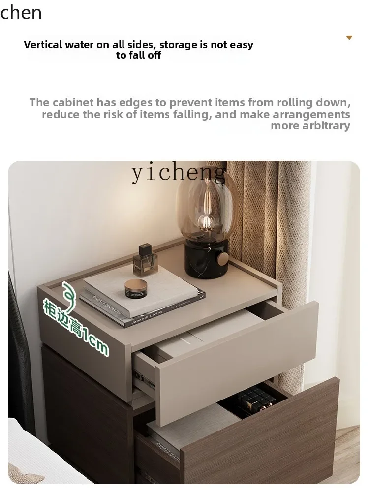 7.16-c13  solid wood bedside table, safe, integrated large-capacity multi-functional bedside anti-theft locker