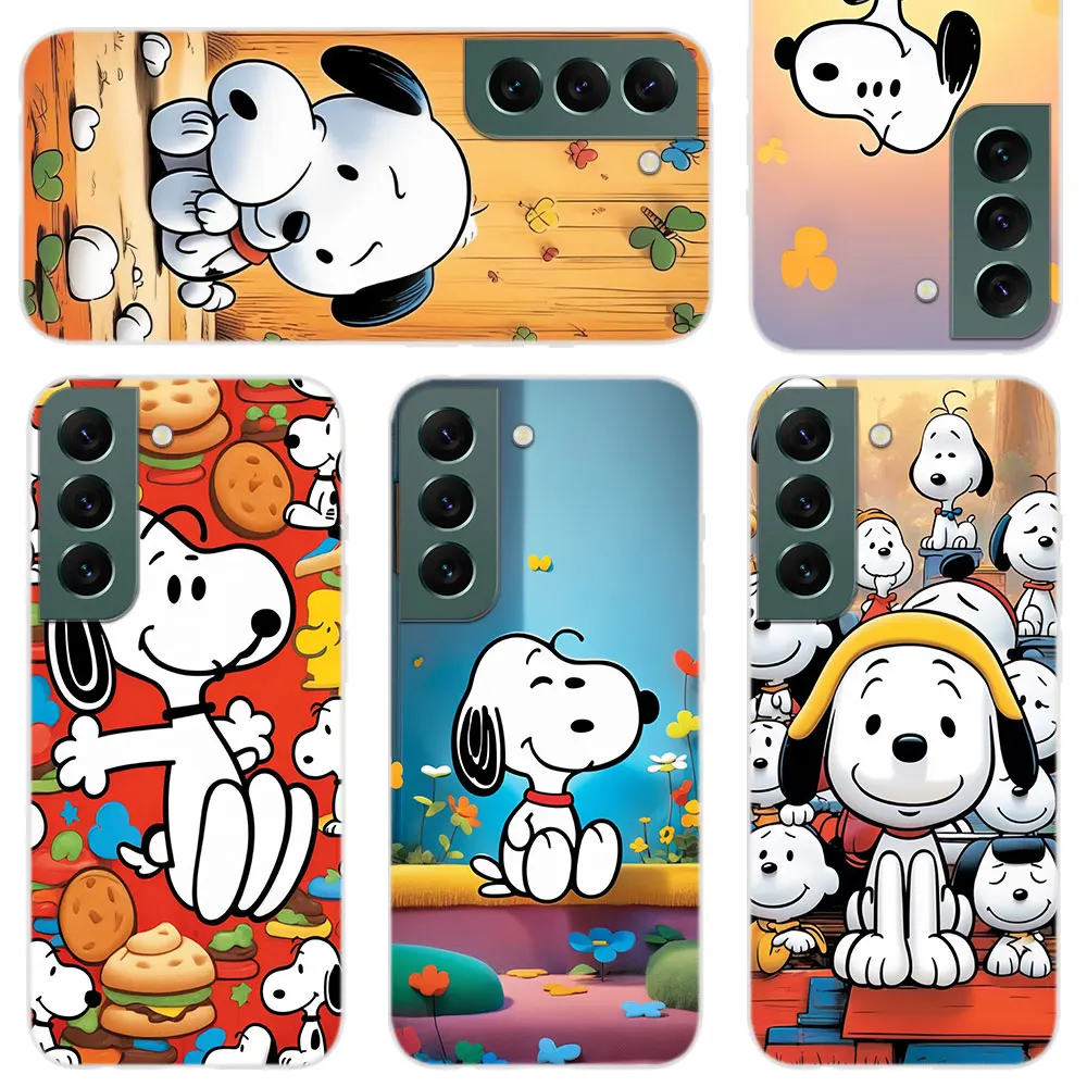 Soft Silicone Phone Case For Apple iPhone 15 14 13 12 11 Pro X XS Max XR Plus Mini Cover Snoopy Cartoon Snoopies