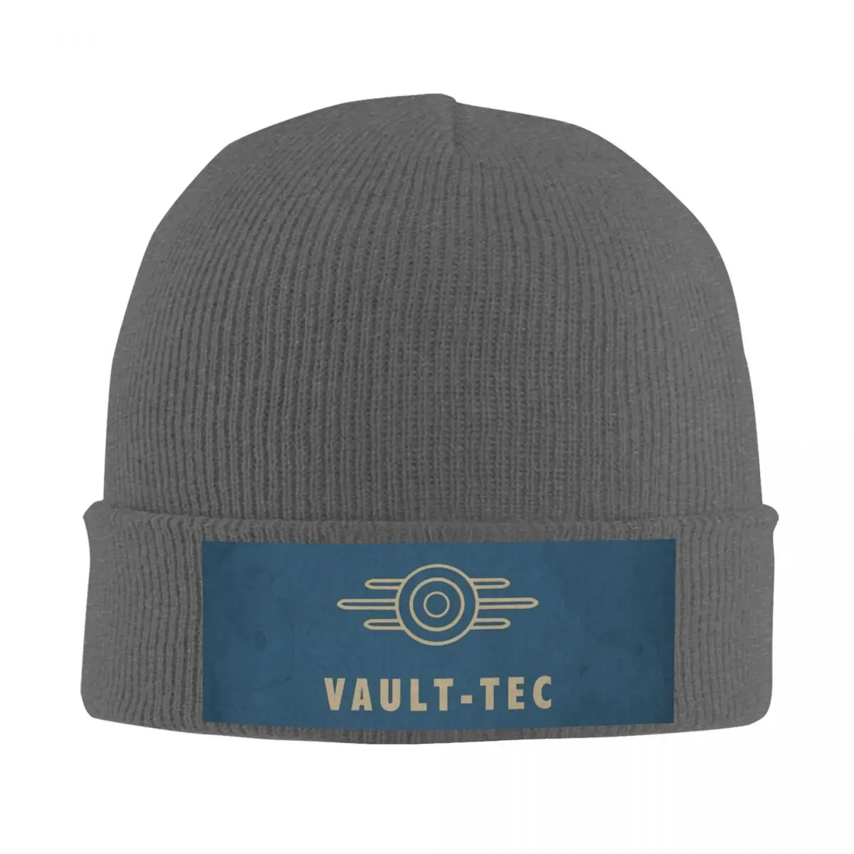 Fallout 4 Vault-tec Logo Warm Knitted Cap Fashion Bonnet Hat Autumn Winter Outdoor Beanies Hats for Men Women Adult