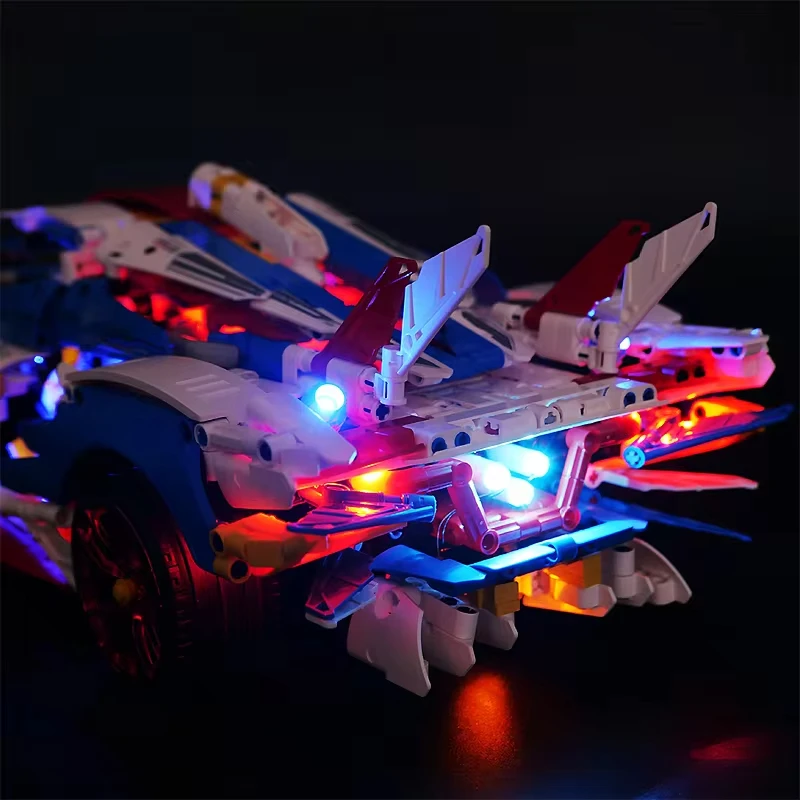 RC-スポーツカー用LEDライトキット,日曜大工,テクニカルカー,ブロックなしのLEDライトのみ,モデル88320