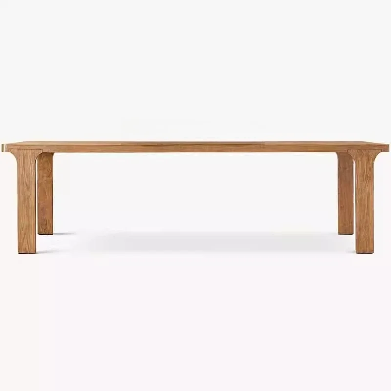 

Solid wood dining table rectangular small apartment family villa simple desk negotiation table designer furniture