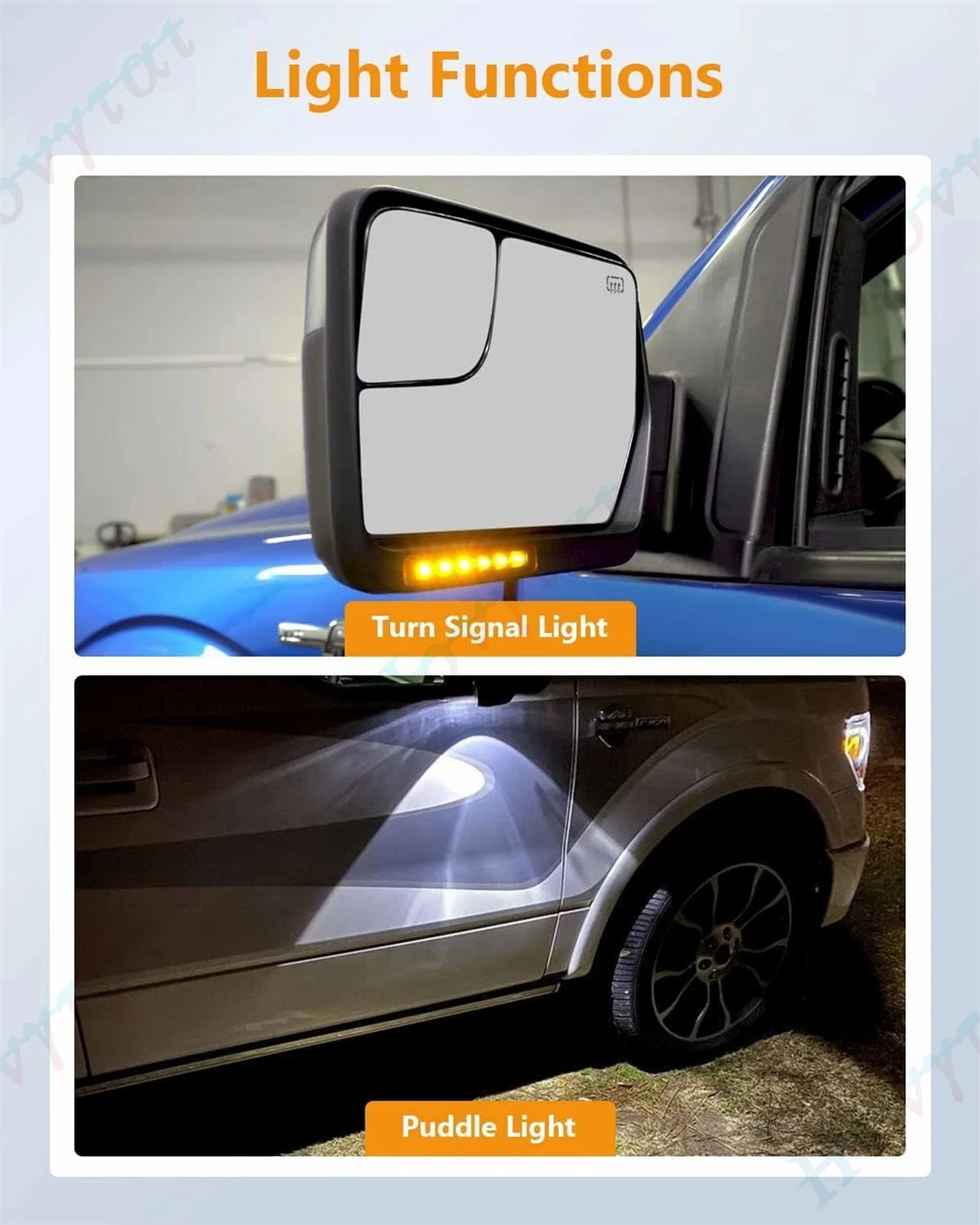Pair Extendable Towing Mirror For Ford F-150 Series F150 Raptor 2004-2008 2009 2010-2014 Pickup Truck Side Mirror Heated Folding