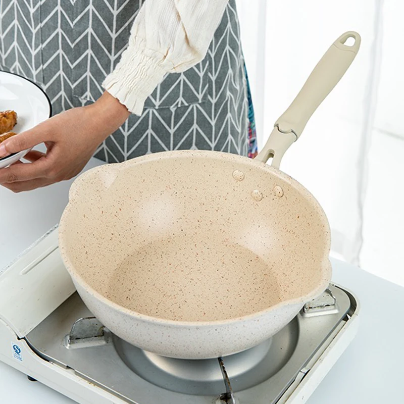 دائم غير عصا مقلاة عميقة مقلاة Maifan حجر المنزل ستيك فطيرة أواني الطبخ مقلاة قدر تجهيزات المطابخ المطبخ أواني #3