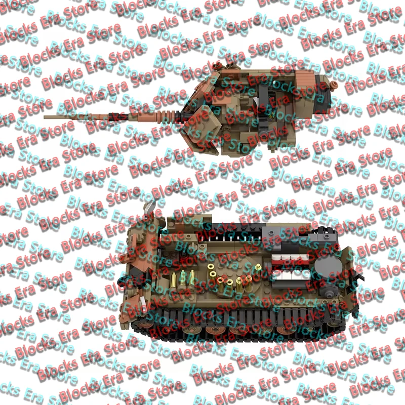 QWERT Self-Propelled Anti-Aircraft Gun Model MOC Building Bricks War Equipment Modular Technology Gifts Holiday Assemble Toys