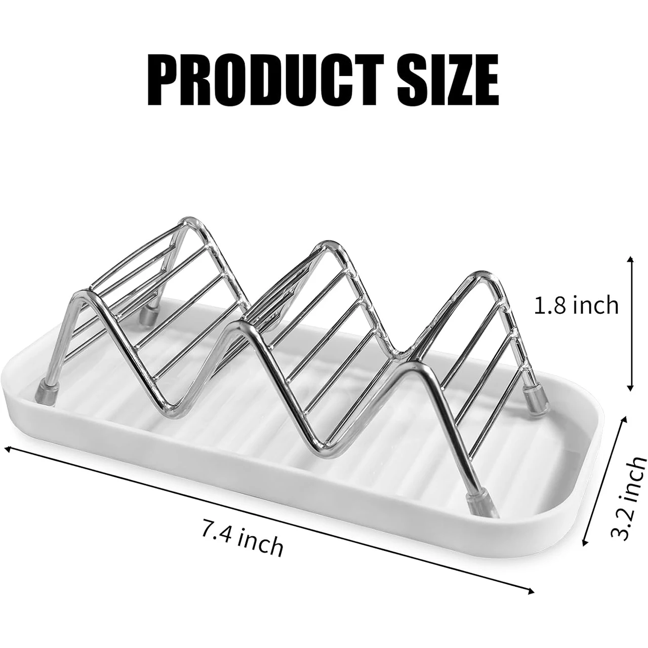 Soap Dish Holder Stainless Steel Self Draining with Tray Shampoo Bar Holder for Shower Conditioner Bars, Kitchen Sink Countertop
