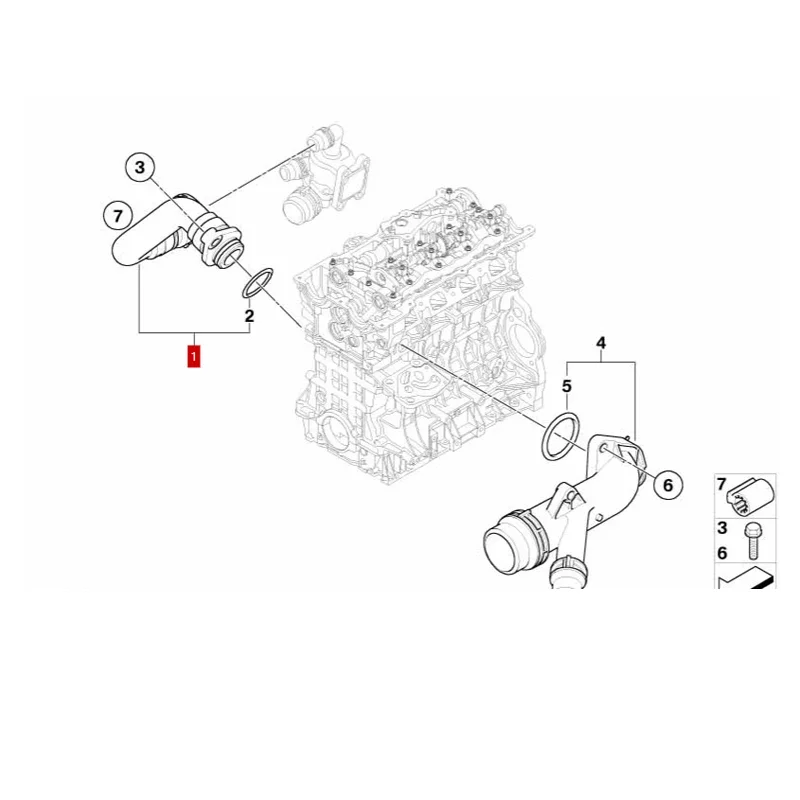 

11537572159 Шланг охлаждающей жидкости X1 320i 318i Z4