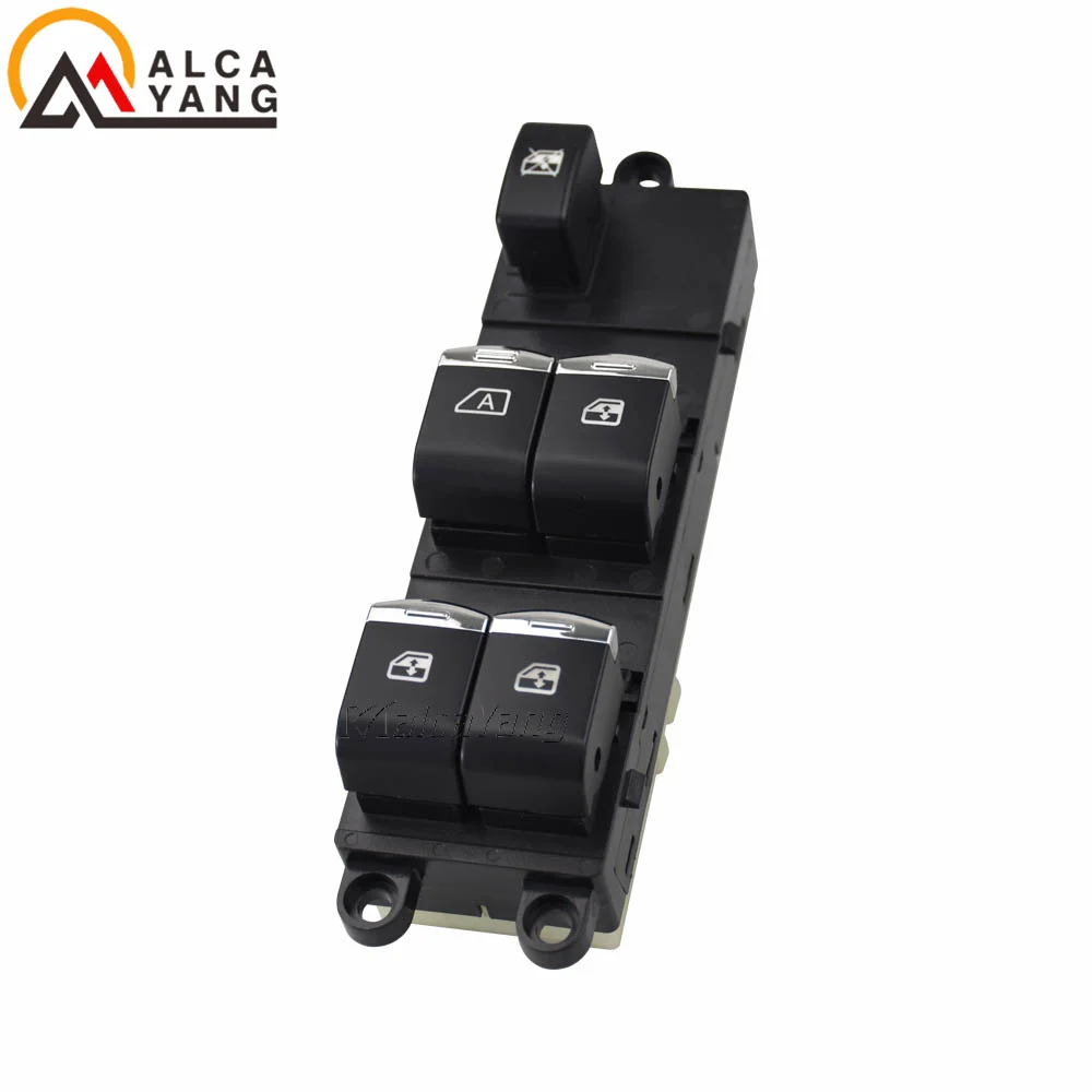 Interruptor de ventana eléctrica, interruptor principal de ventana eléctrica para Nissan Pathfinder Note Qashqai + 2 I 25401-BB65B 25401BB6