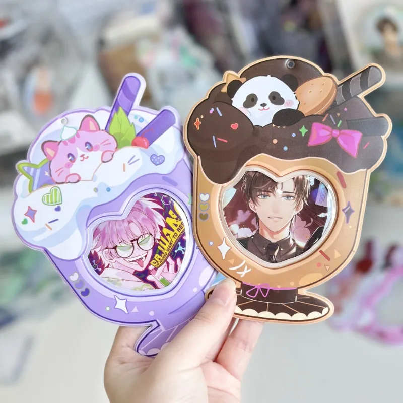 2pcs Universal Badge Holder Case For Bag Storage Pouch With Chain Protective Carrying For Anime Pins Display Decor